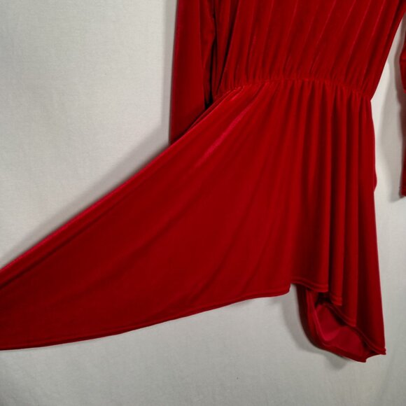 Vintage Y2K Magdalena Velour Duster Shirt S Red Whimsigoth Renaissance Vampire - Picture 11 of 16